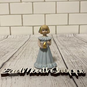 Vintage Enesco Growing Up Birthday Girls Porcelain Figurine - Blonde, 6